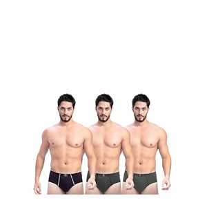 Milton Mens Pure Cotton Solid Briefs with