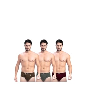 Milton Mens Pure Cotton Solid Briefs with
