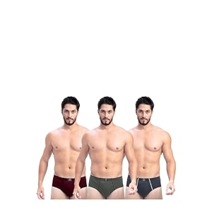 Milton Mens Pure Cotton Solid Briefs with