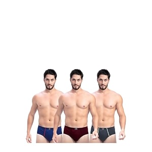 Milton Mens Pure Cotton Solid Briefs with