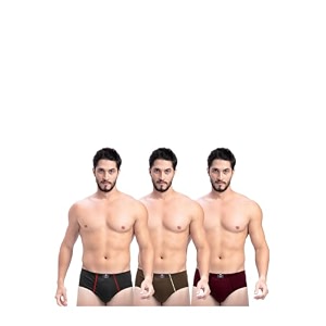 Milton Mens Pure Cotton Solid Briefs with