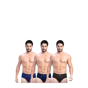 Milton Mens Pure Cotton Solid Briefs with
