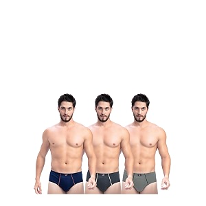 Milton Mens Pure Cotton Solid Briefs with