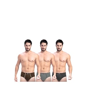Milton Mens Pure Cotton Solid Briefs with