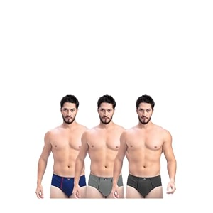 Milton Mens Pure Cotton Solid Briefs with