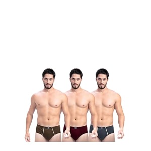 Milton Mens Pure Cotton Solid Briefs with