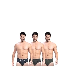 Milton Mens Pure Cotton Solid Briefs with