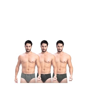 Milton Mens Pure Cotton Solid Briefs with