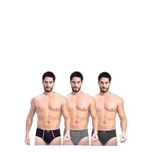 Milton Mens Pure Cotton Solid Briefs with