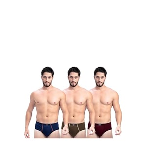 Milton Mens Pure Cotton Solid Briefs with
