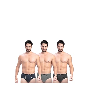 Milton Mens Pure Cotton Solid Briefs with