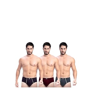 Milton Mens Pure Cotton Solid Briefs with