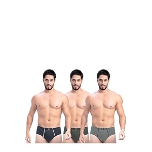 Milton Mens Pure Cotton Solid Briefs with