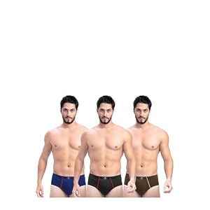Milton Mens Pure Cotton Solid Briefs with