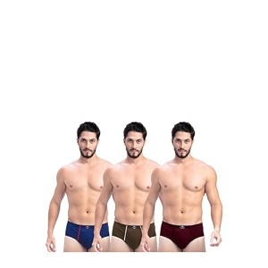 Milton Mens Pure Cotton Solid Briefs with
