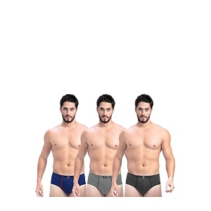Milton Mens Pure Cotton Solid Briefs with