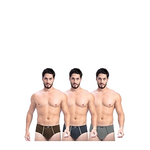 Milton Mens Pure Cotton Solid Briefs with