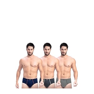 Milton Mens Pure Cotton Solid Briefs with
