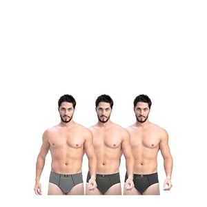 Milton Mens Pure Cotton Solid Briefs with