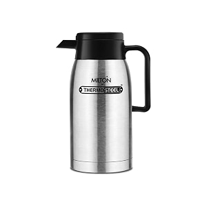 milton omega carafe 700 stainless steel double walled vacuum insulated flask with lid and handle 700 ml silver coffeetea carafe heat amp cold retention leak proof rust free easy to carry