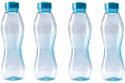 MILTON Oscar 1000 ml PET Bottle (Pack of 4, Blue)