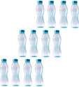 MILTON Oscar 1000 ml Plastic Bottle (Pack of 12, Blue)