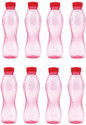 MILTON Oscar 1000 ml PET Bottle (Pack of 8, Pink)