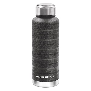 milton pebble 940 thermosteel 24 hours hot and cold water bottle 940 ml black