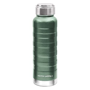 milton pebble 530 thermosteel 24 hours hot and cold water bottle 530 ml green
