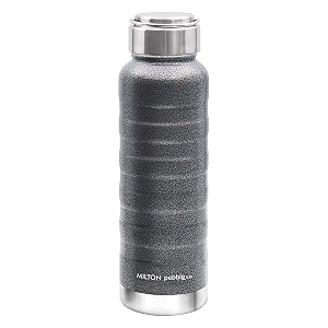 milton pebble 530 thermosteel 24 hours hot and cold water bottle 530 ml grey