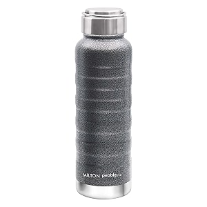milton pebble 710 thermosteel 24 hours hot and cold water bottle 710 ml grey