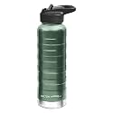 Milton Pebble 710 Thermosteel 24 Hours Hot and Cold Water Bottle with Spout Lid, 710 ml, Green