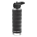 Milton Pebble 710 Thermosteel 24 Hours Hot and Cold Water Bottle with Spout Lid, 710 ml, Black