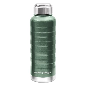 milton pebble 940 thermosteel 24 hours hot and cold water bottle 940 ml green