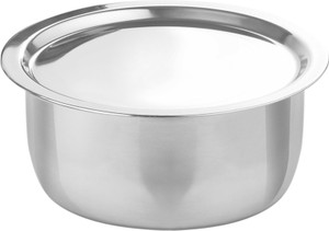 milton pro cook triply stainless steel tope with lid topebhagonapatila with lid 313 l capacity 20 cm diameter stainless steel induction bottom