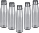 MILTON Ripple 1000 Pet Bottle, 946 ml, Set of 5, Grey 946 ml Plastic Bottle (Pack of 5, Grey)