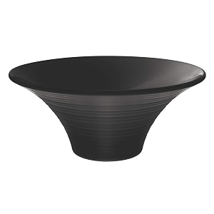 milton round ivory melamine bowl black 1000 ml 834