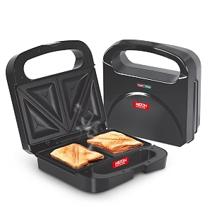 milton sandwich maker hsm011 sandwich griller and toaster 750 watt sandwich maker electric griller for home non stick coated dual grill sandwich plates for sandwiches 2 year warranty black