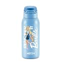 Milton Sportive 400 Thermosteel Vacuum Insulated Water Bottle, 400 ml, Hot &amp; Cold, Spill &amp; Leakproof Water Bottle for Kids, School, Travel Bottle, Sky Blue with Barbie Print