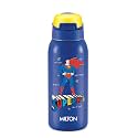 Milton Sportive 400 Thermosteel Vacuum Insulated Water Bottle, 400 ml, Hot &amp; Cold, Spill &amp; Leakproof Water Bottle for Kids, School, Travel Bottle, Mono Blue with Superman Print