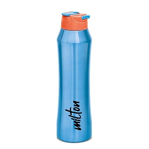 milton stark 600 thermosteel 24 hours hot or cold water bottle 520 ml blue