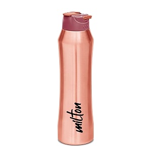 milton stark 600 thermosteel 24 hours hot or cold water bottle 520 ml rose gold