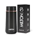 Milton Starlit 270 Thermosteel Compact ISI Certified Water Bottle, Vacuum Insulated Hot and Cold I SS304 Stainless Steel, Leak Proof I 260 ml, Black