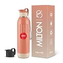 Milton Steel Vigor 900 Thermoware PU Insulated, Two Leak Proof Lid, Water Bottle, for Office, Gym, School, 630 ml, Orange