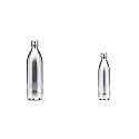 MILTON Thermosteel Duo Deluxe-1000 Bottle Style Vacuum Flask, 1 Litre, Silver &amp; Thermosteel Duo 500 DLX Bottle, 500ml, Silver Combo