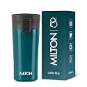 MILTON Thermosteel Vacuum Insulated Stainless Steel Coffee Mug Travel with Strainer, ISI Certified, Hot &amp; Cold, Anti Skid Bottom, Spill Proof and Rustproof, 350 ml, Teal Blue