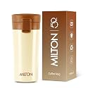 MILTON Thermosteel Vacuum Insulated Stainless Steel Coffee Mug Travel with Strainer, ISI Certified, Hot & Cold, Anti Skid Bottom, Spill Proof and Rustproof, 300 ml, Ivory