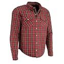 Milwaukee Leather Men's Plaid Armored Flannel Shirt with CE Armor - 4X
