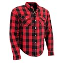 Milwaukee Leather Men's Plaid Armored Flannel Shirt with CE Armor - XXX-LG