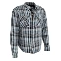 Milwaukee Leather Men's Plaid Armored Flannel Shirt with CE Armor - SM
